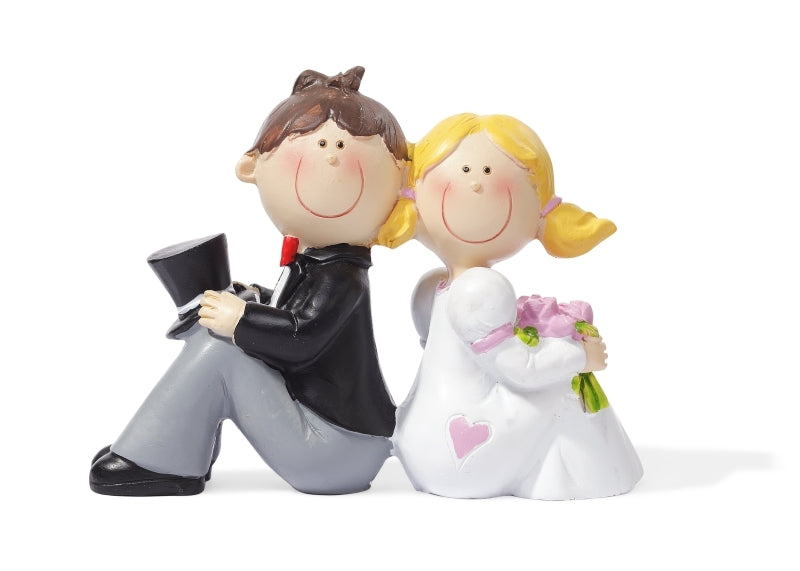 Hochzeit Brautpaar sitzend 6,5cm
