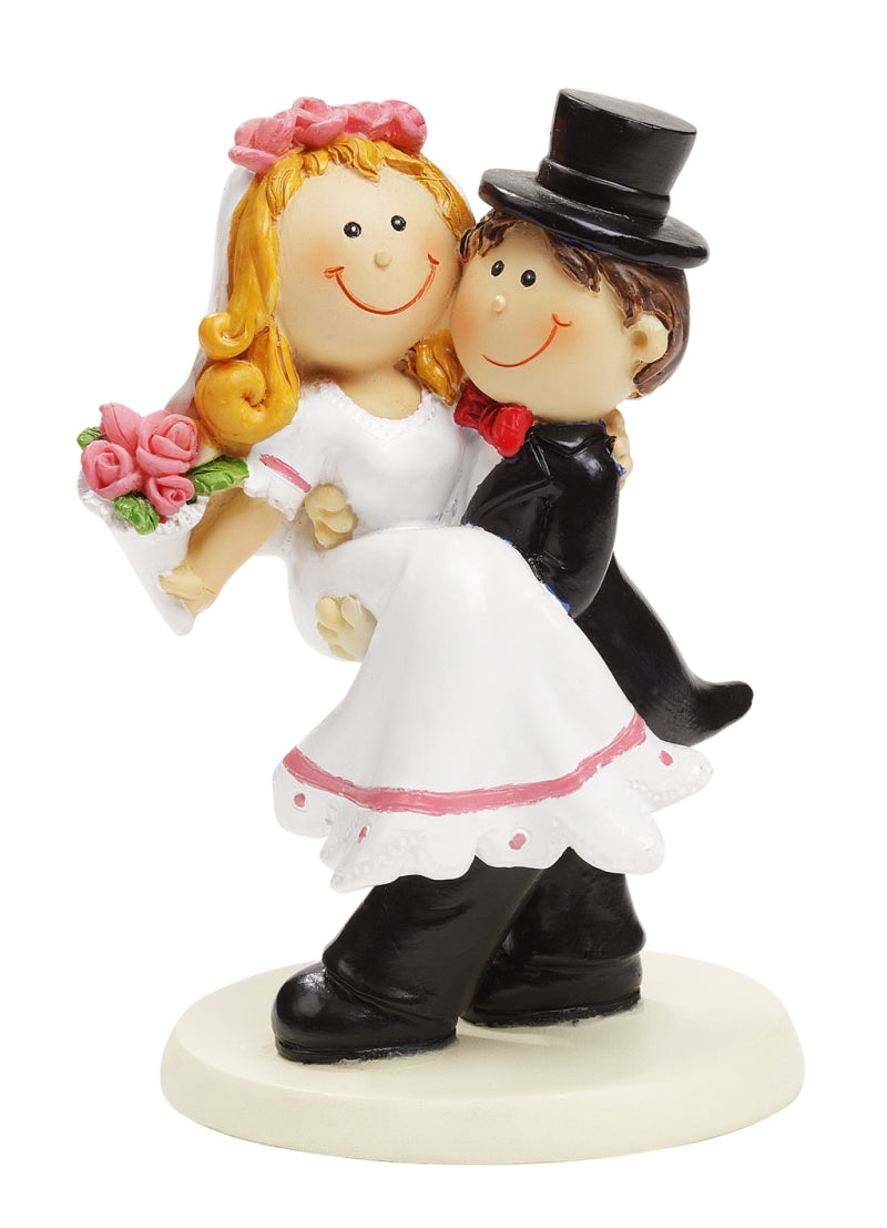 Hochzeit Bräutigam trägt Braut 9cm