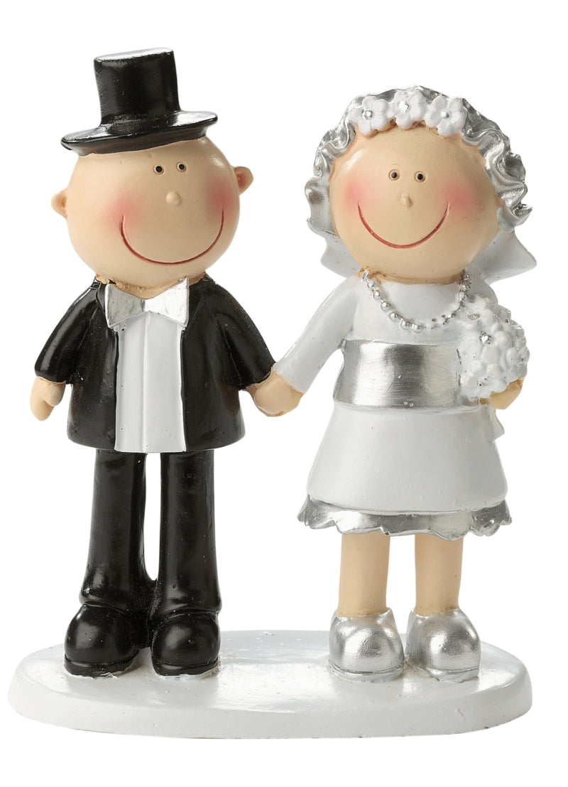 Silberhochzeit Silberpaar 25 Jahre 8,5cm