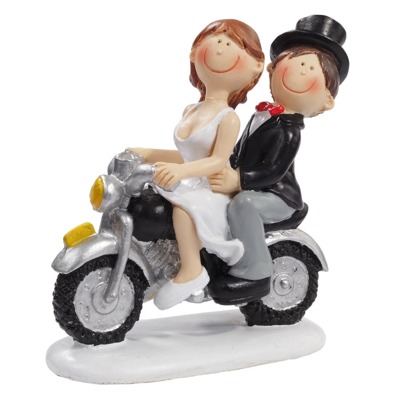 Hochzeit Brautpaar auf Motorrad 8,5cm