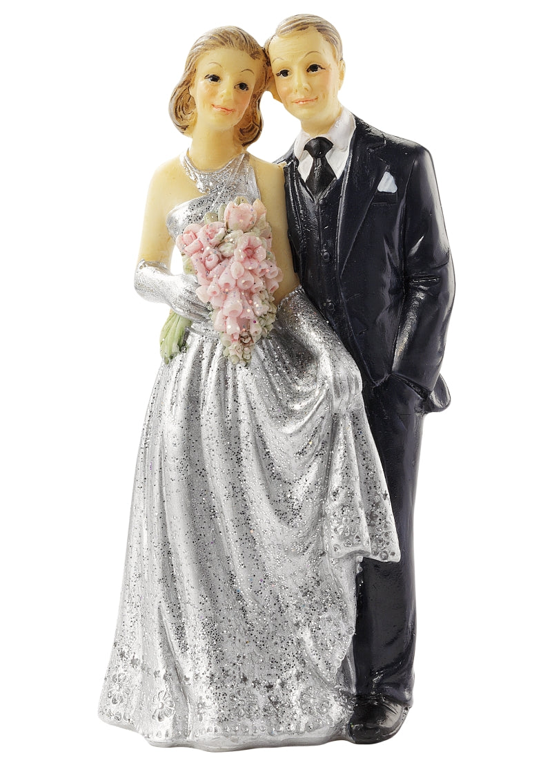 Silberhochzeit Silberpaar 25 Jahre 10cm