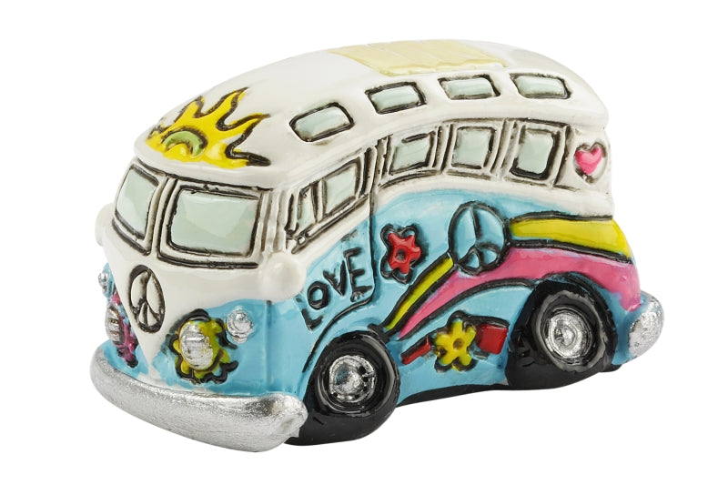 Miniatur Flower Power Bus 3,8x2x2cm