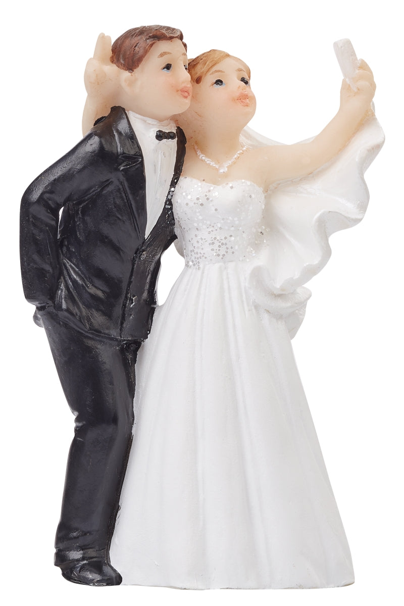 Hochzeit Brautpaar macht Selfie 7cm