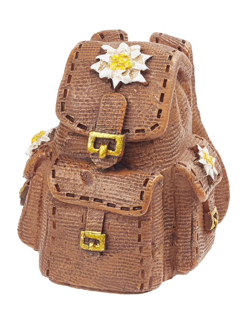 Miniatur Rucksack braun 3cm