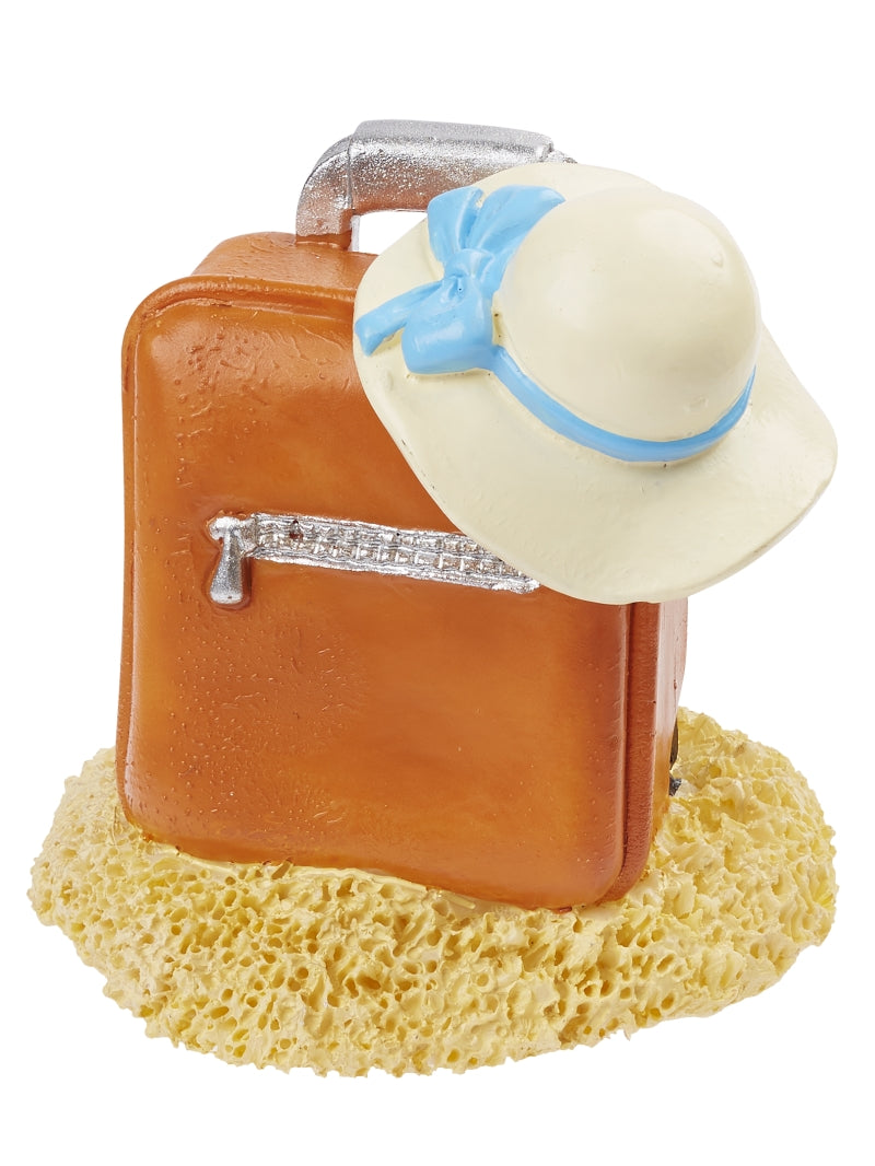 Miniatur Koffer mit Hut 4cm