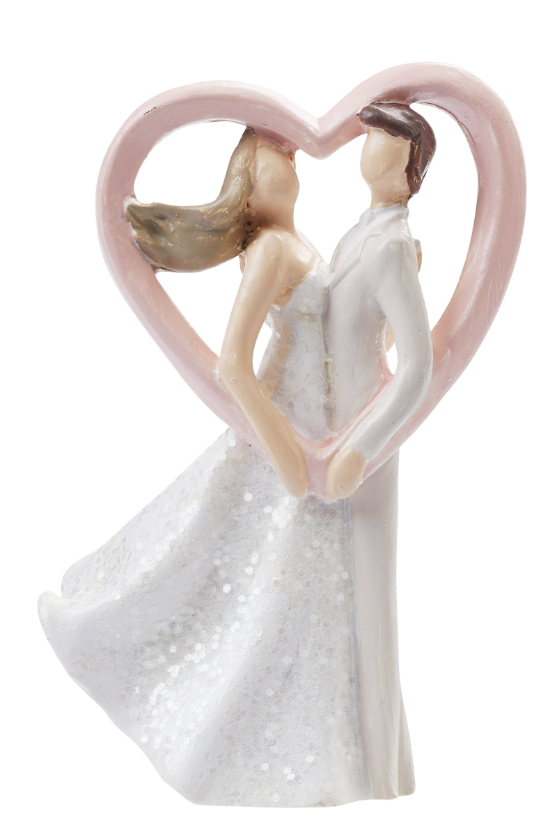 Hochzeit Brautpaar im Herz 6,5cm