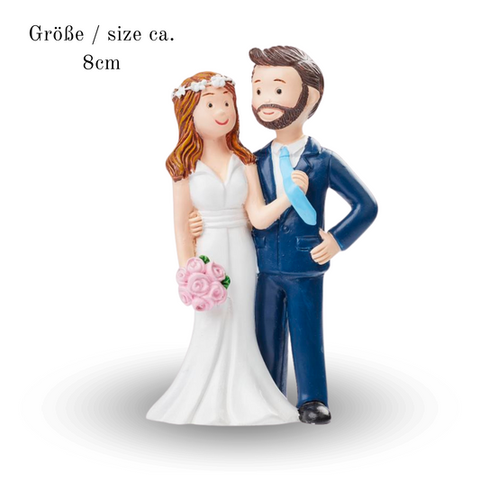 – Hochzeitsfigur Braut und Bräutigam mit Bart als Dekofigur
– Tortenfigur Hochzeitspaar 8 cm aus Polyresin
– Hochzeitsdeko Brautpaar für Tisch oder Torte
– Braut in Weiß und Bräutigam in Blau mit Bart als Dekofigur
– Detailreiche Hochzeitstortenfigur aus Kunstharz