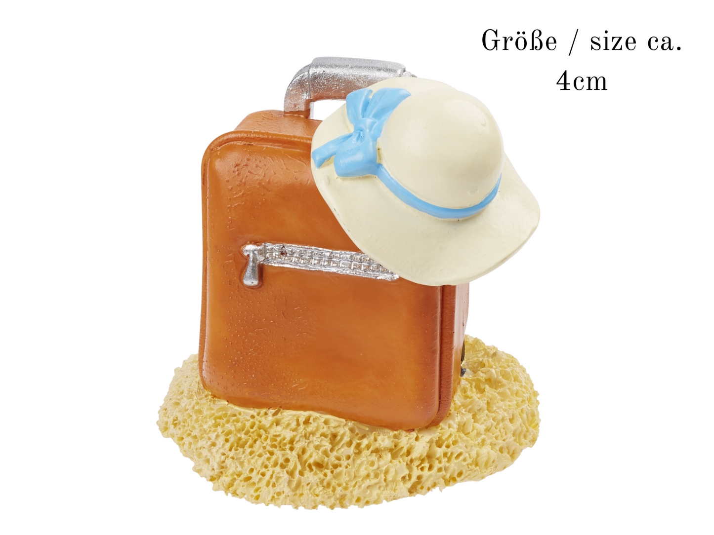 Miniatur Koffer mit Hut 4cm