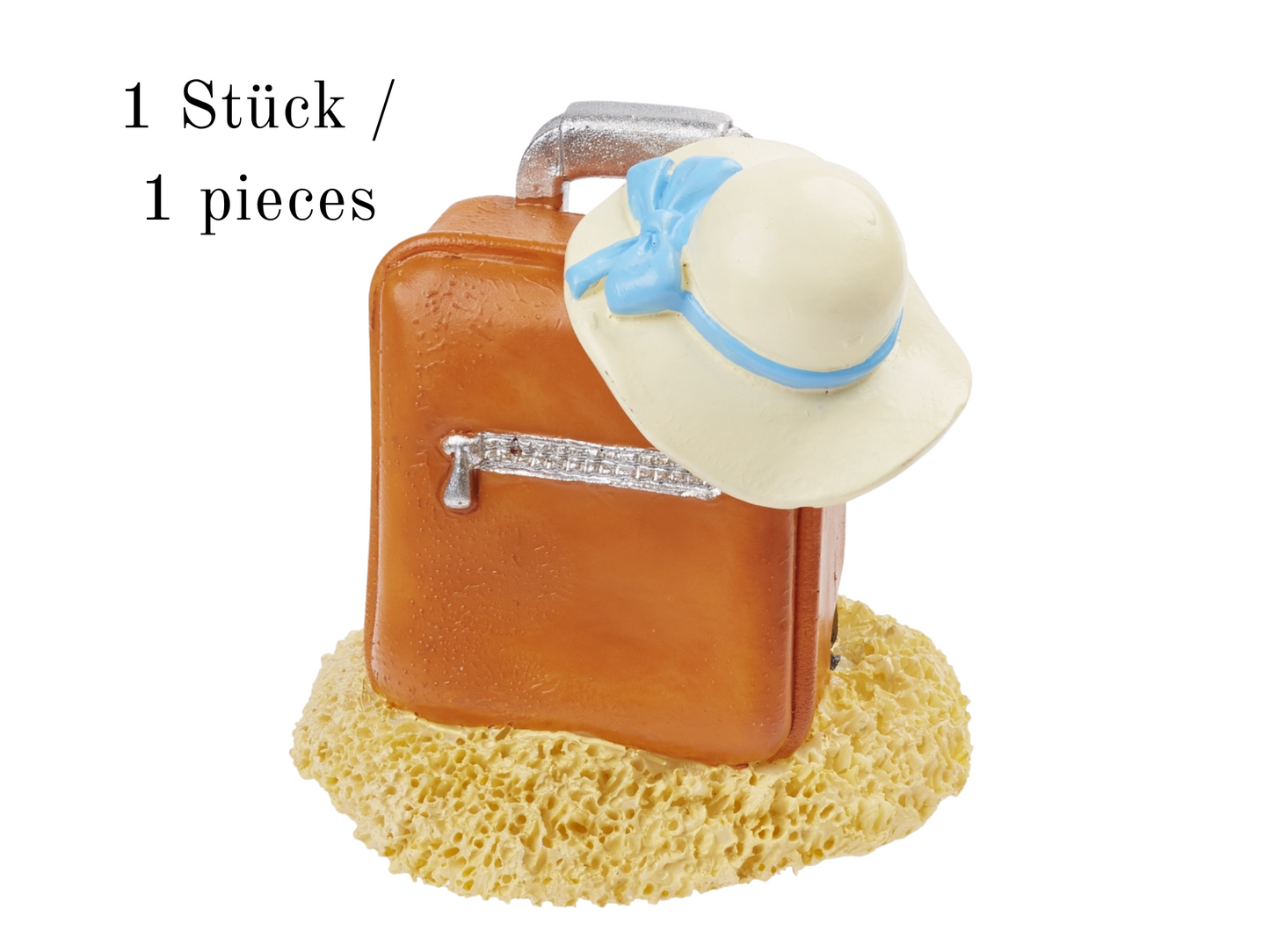 Miniatur Koffer mit Hut 4cm