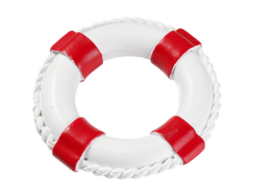 Miniatur Rettungsring 4,5cm rot weiß , Maritime Dekoration , Mini Dekofigur