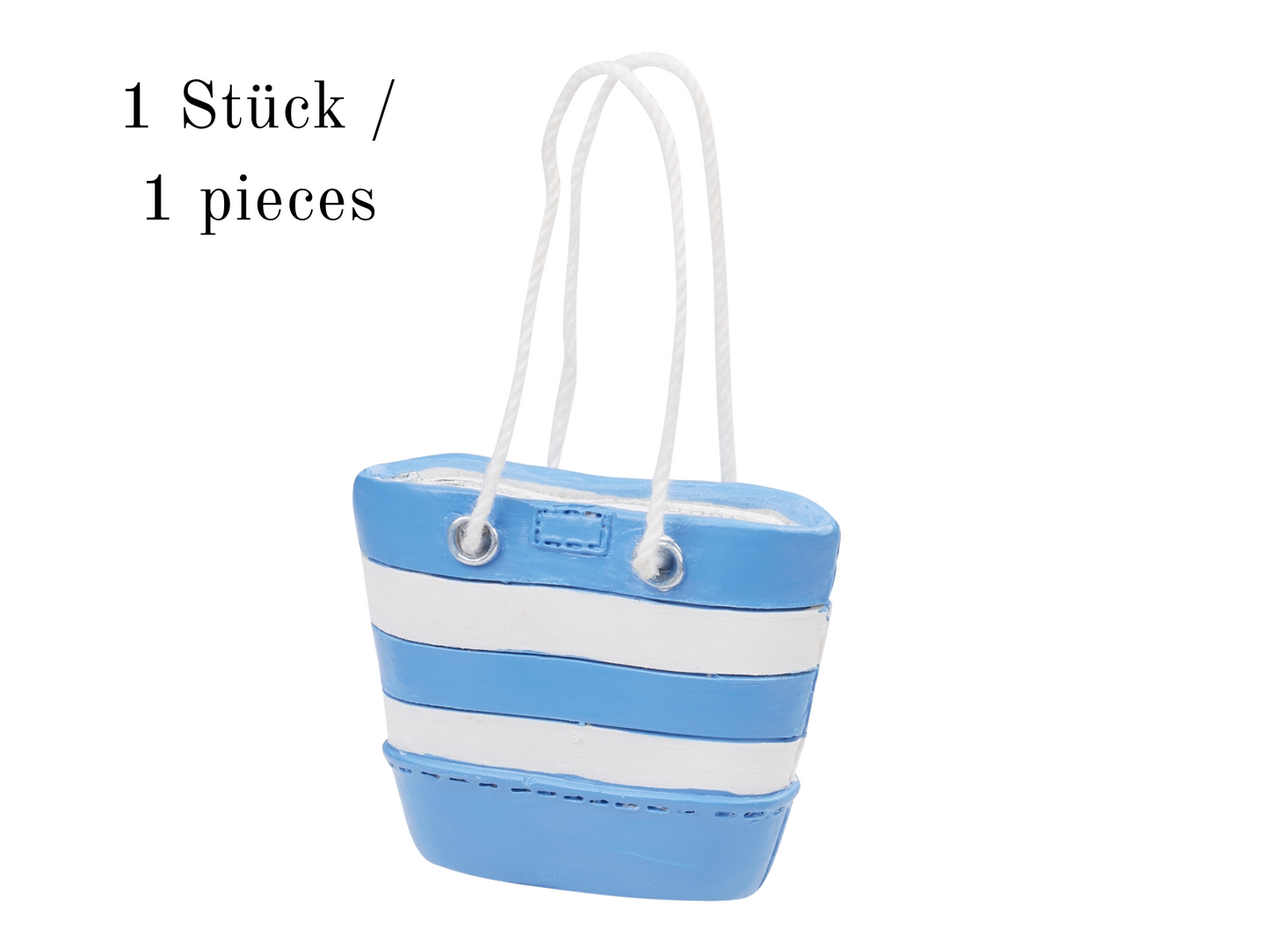 Miniatur Strandtasche blau 3,7x4,5