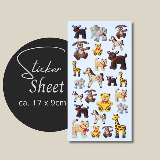 Tier Aufkleber 3D – Softy Sticker Hund, Katze, Pferd & Zootiere