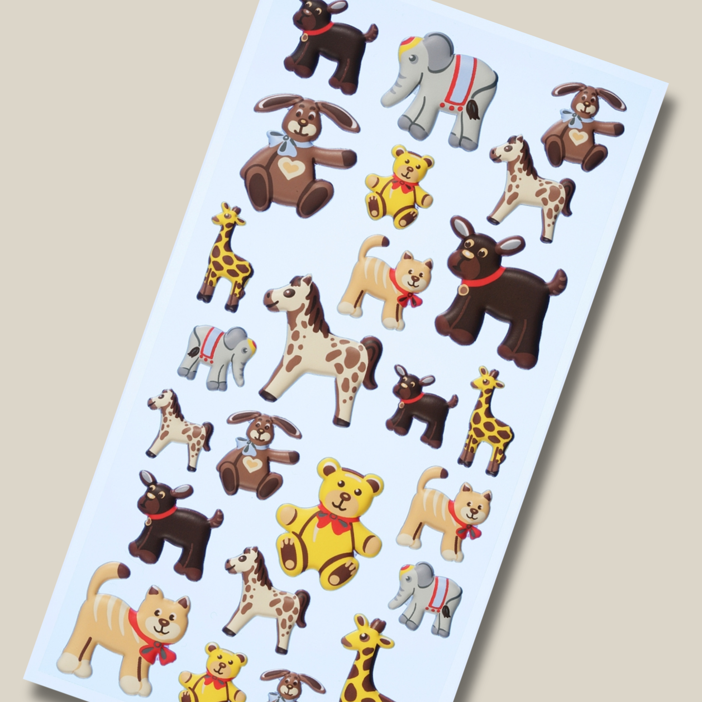 Tier Aufkleber 3D – Softy Sticker Hund, Katze, Pferd & Zootiere
