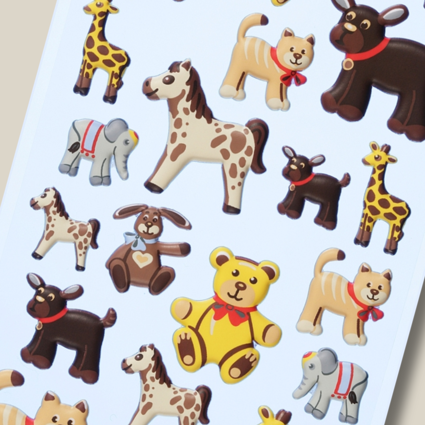 Tier Aufkleber 3D – Softy Sticker Hund, Katze, Pferd & Zootiere