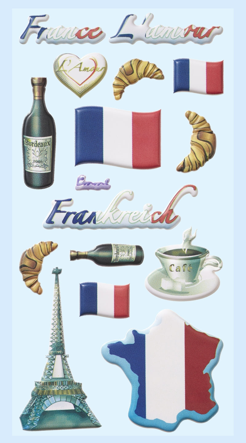 Sticker Frankreich Urlaub Reisen Länder