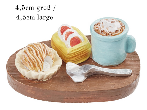 Frühstück auf Brett - Wichteltür Zubehör / Wichtel Miniatur
