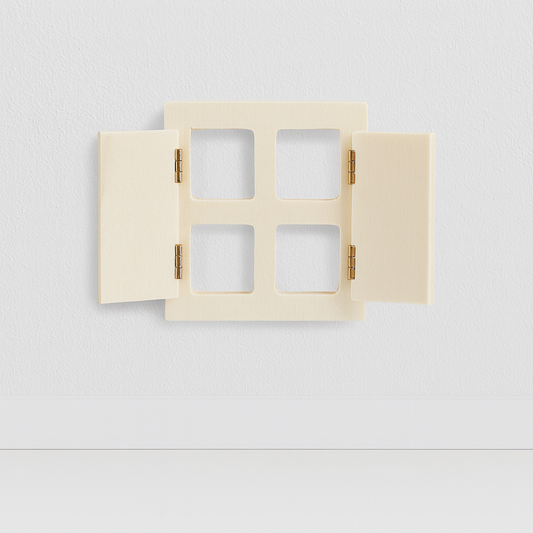 Miniatur Holzfenster 11,5x6cm zum Öffnen – Zubehör für Wichtelwelt, Diorama und Puppenhaus