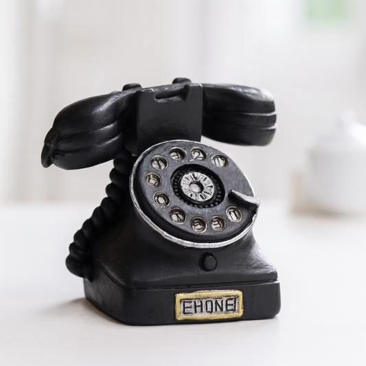 Miniatur Telefon schwarz, ca. 3x2x4cm aus Polyresin – Zubehör für Puppenhaus, Diorama, Wichtelwelt und Modellbau