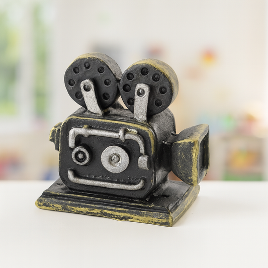 Miniatur Filmkamera, ca. 3cm aus Polyresin – Zubehör für Puppenhaus, Diorama, Wichtelwelt und Modellbau