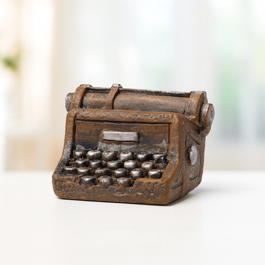 Miniatur Schreibmaschine, ca. 2,5cm aus Polyresin – Zubehör für Puppenhaus, Diorama, Modellbau und Wichtelwelt