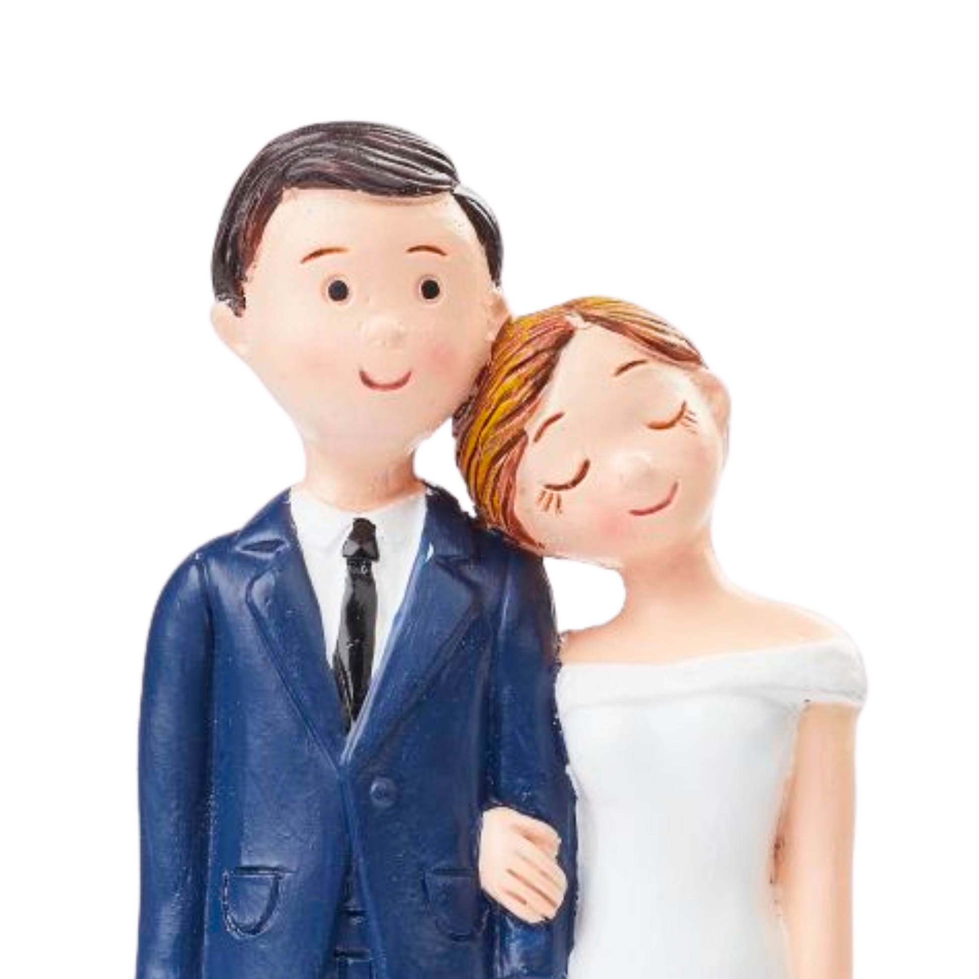 – Hochzeitsfigur Brautpaar aus Polyresin 8 cm
– Braut in Weiß, Bräutigam in Blau als Tortenfigur
– Dekofigur Hochzeitspaar für Hochzeitstorte
– Tischdeko Hochzeit Braut und Bräutigam
– Handbemalte Hochzeitsfigur Brautpaar klein