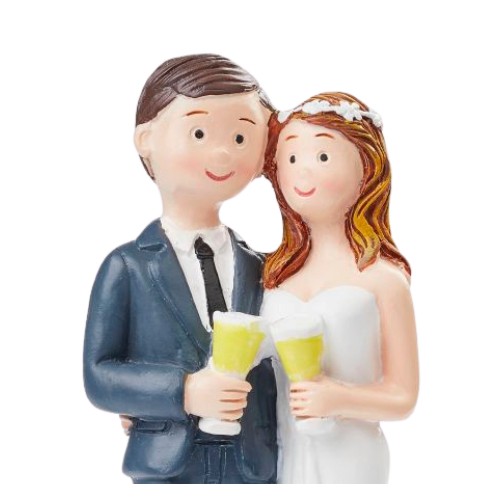 – Hochzeitsfigur Brautpaar mit Sektglas aus Polyresin 8 cm
– Dekofigur Braut und Bräutigam als Tortenaufsatz
– Braut in Weiß, Bräutigam in Blau mit Glas – Hochzeit Deko
– Handbemalte Hochzeitsfigur für Torte oder Tisch
– Figur Brautpaar feiert mit Sektglas – 8 cm Deko