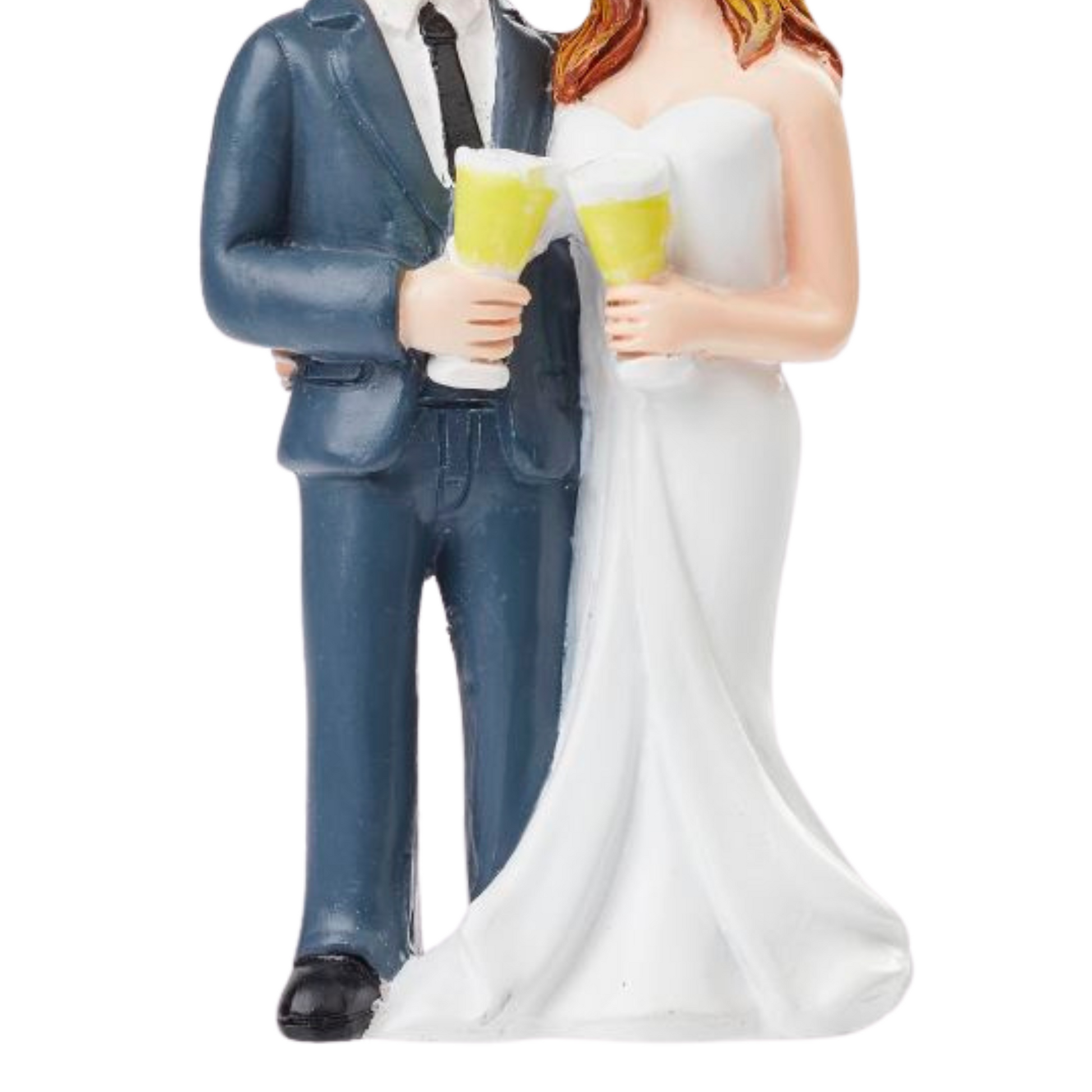 – Hochzeitsfigur Brautpaar mit Sektglas aus Polyresin 8 cm
– Dekofigur Braut und Bräutigam als Tortenaufsatz
– Braut in Weiß, Bräutigam in Blau mit Glas – Hochzeit Deko
– Handbemalte Hochzeitsfigur für Torte oder Tisch
– Figur Brautpaar feiert mit Sektglas – 8 cm Deko