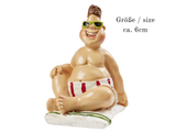 Dekofigur Badefigur , Mann auf Badehandtuch 6cm , Maritime Miniatur Dekoration