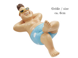 Dekofigur Badefigur 6cm Mann in Badehose , Maritime Miniatur Dekoration