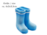 Miniatur Gummistiefel blau , Mini Dekofigur Stiefel Schuhe