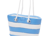 Miniatur Strandtasche blau , Maritime Dekoration , Mini Dekofigur Tasche