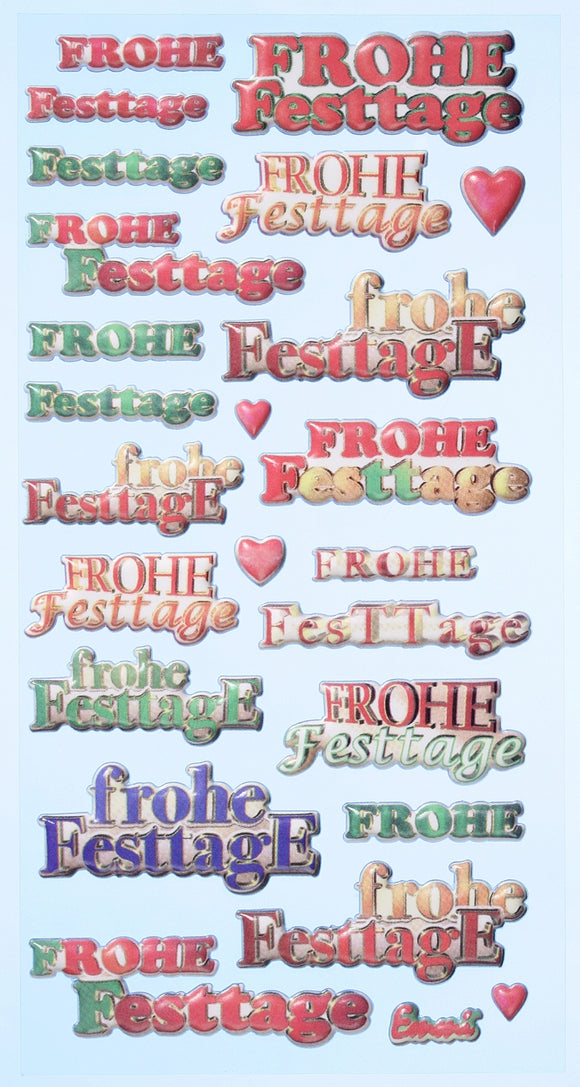 Sticker Frohe Festtage Weihnachten Weihnachtssticker