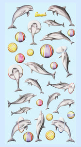 Sticker lustiger Delfin Tiere Tiersticker Tiermotive