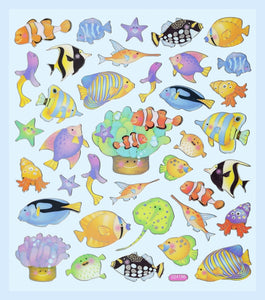 Sticker Schwimmende Fische im Meer.