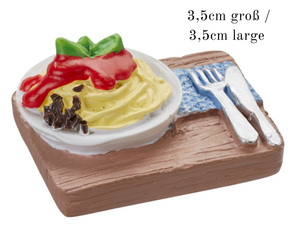 Spaghetti Mittagessen - Wichteltür Zubehör / Wichtel Miniatur