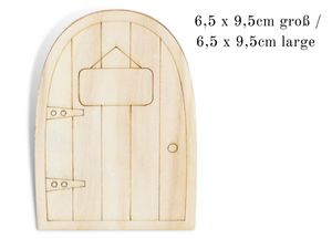 Wichteltür mit Schild - Wichtel Miniaturen