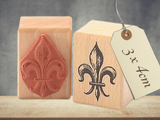 Stempel Fleur de Lis Schnörkel Muster Ornament Vintage Antik