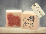 Stempel Hund Mops Tierstempel