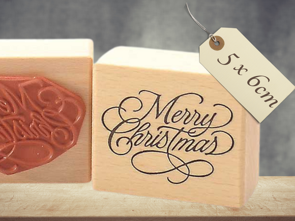 Stempel Merry Christmas Schriftzug Weihnachten