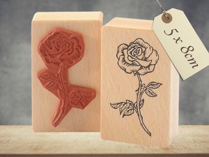 Stempel Rose am Stil Rosenstempel Blume