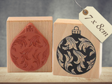 Stempel Weihnachtskugel Christbaumkugel im Winter