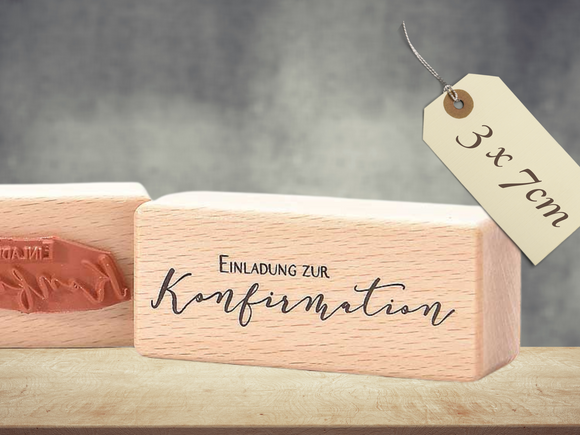 Stempel Einladung zur Konfirmation Schriftzug