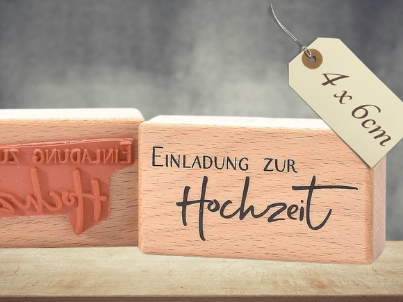 Stempel Einladung zur Hochzeit Schriftzug