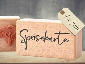 Stempel Speisekarte Menü Hochzeit Jubiläum Schriftzug