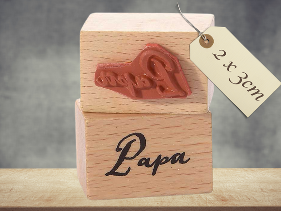 Stempel Papa Schriftzug