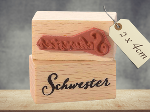 Stempel Schwester Schriftzug