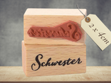 Stempel Schwester Schriftzug