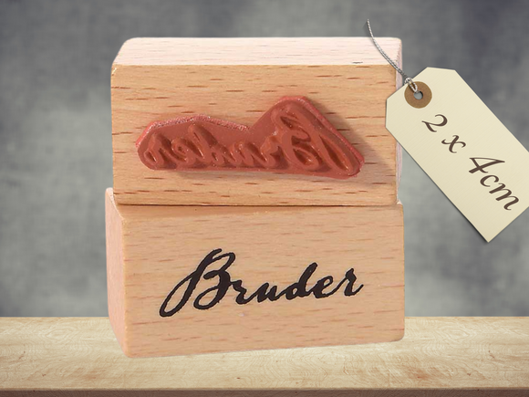 Stempel Bruder Schriftzug