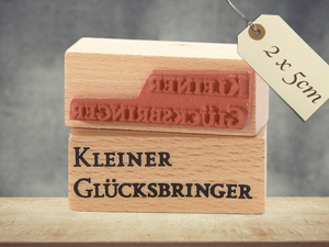 Stempel Kleiner Glückbringer Schriftzug Geburtstag