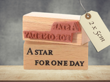 Stempel A star for one day Schriftzug